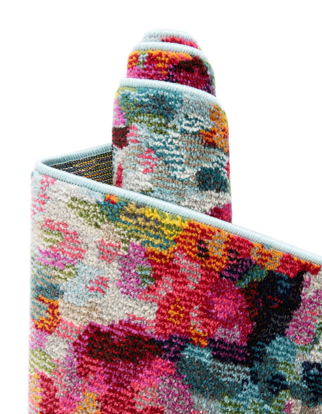 Multicolor 5' 3 x 5' 3 Chromatic Square Area Rug 100% Polypropylene With Cotton Backing Abstract Modern Colorful Carpet Mat for Home Decor & Interior Design for Sale at Rug Engine