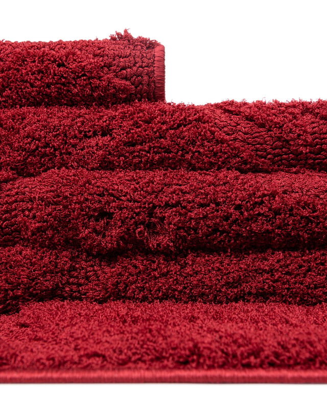 Red 5' 3 x 5' 3 Floral Shag Round Area Rug Thick Soft Touch Fluffy & Plush Shaggy Pile 100% Polyester With Cotton Backing Carpet for Interior Design for Sale at Rug Engine