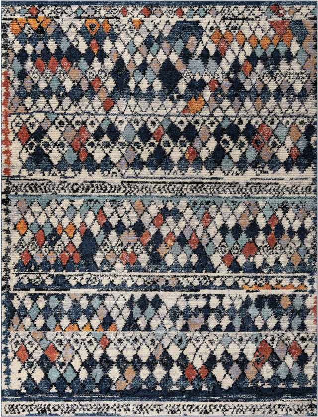 Multicolor 10' x 13' Morocco Rectangle Area Rug 100% Polyester Traditional Classic Carpet for Moroccan Inspired Interior Design Home Decor for Sale at Rug Engine