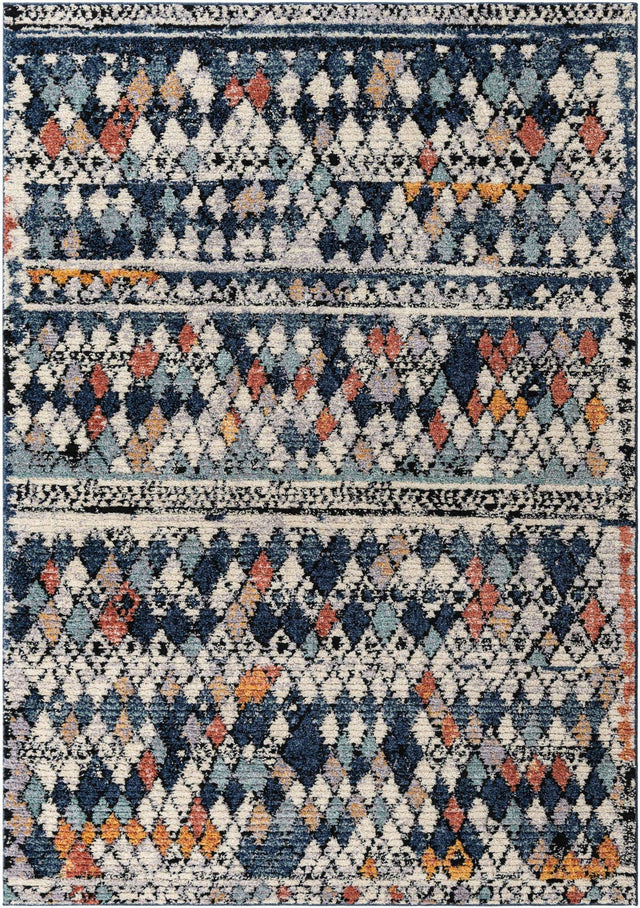 Multicolor 7' 1 x 10' Morocco Rectangle Area Rug 100% Polyester Traditional Classic Carpet for Moroccan Inspired Interior Design Home Decor for Sale at Rug Engine