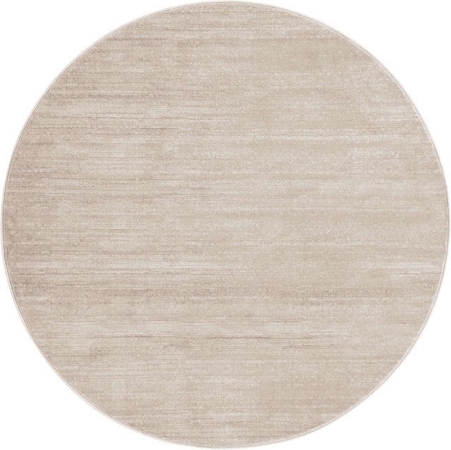 Beige 6' 1 x 6' 1 Jill Zarin Uptown Round Area Rug 70% Polypropylene & 30% Polyester Contemporary Carpet for Living, Dining, Office, Bedroom for Sale at Rug Engine