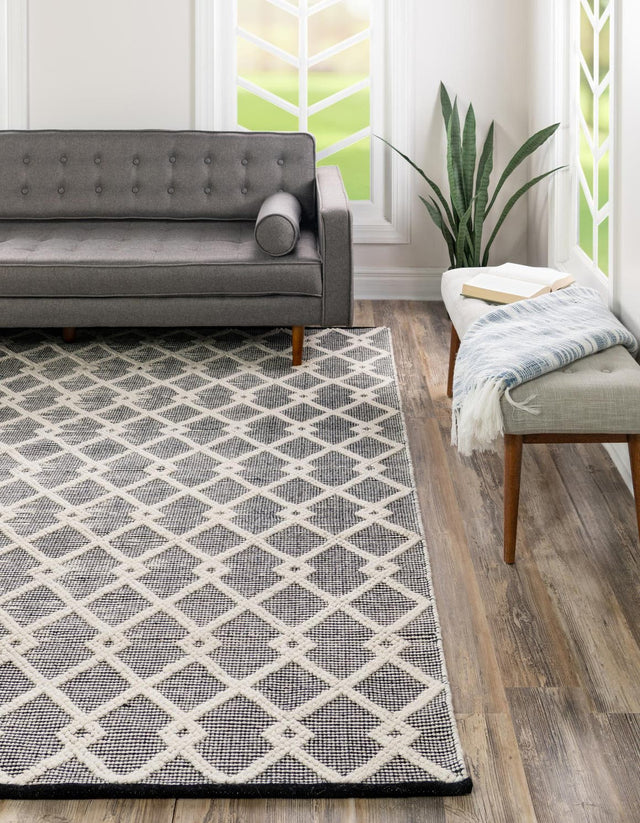 Blackberry 8' x 8' Jill Zarin Dorset Square Area Rug Premium Wool & Cotton Blend All Natural Pile Carpet for Bedrooms, Offices, Living Rooms, Dorms for Sale at Rug Engine