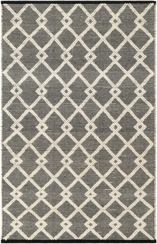Blackberry 4' 1 x 6' 1 Jill Zarin Dorset Rectangle Area Rug Premium Wool & Cotton Blend All Natural Pile Carpet for Bedrooms, Offices, Living Rooms, Dorms for Sale at Rug Engine