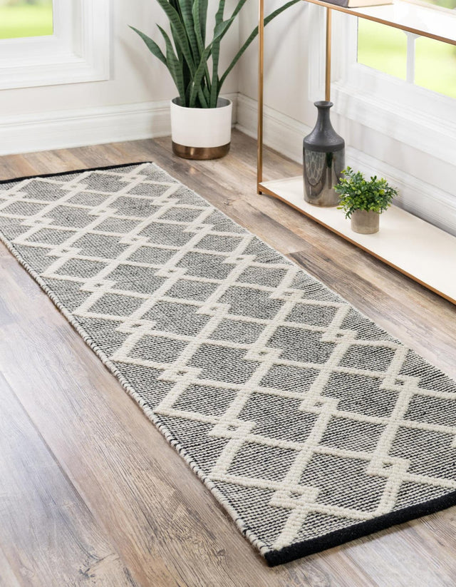 Blackberry 2' x 6' 1 Jill Zarin Dorset Runner Area Rug Premium Wool & Cotton Blend All Natural Pile Carpet for Bedrooms, Offices, Living Rooms, Dorms for Sale at Rug Engine