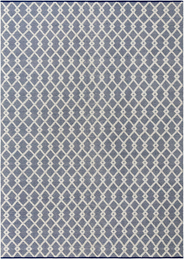Blueberry 10' x 14' 1 Jill Zarin Dorset Rectangle Area Rug Premium Wool & Cotton Blend All Natural Pile Carpet for Bedrooms, Offices, Living Rooms, Dorms for Sale at Rug Engine