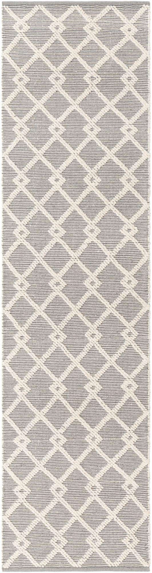 Gray Manor 2' 7 x 10' Jill Zarin Dorset Runner Area Rug Premium Wool & Cotton Blend All Natural Pile Carpet for Bedrooms, Offices, Living Rooms, Dorms for Sale at Rug Engine