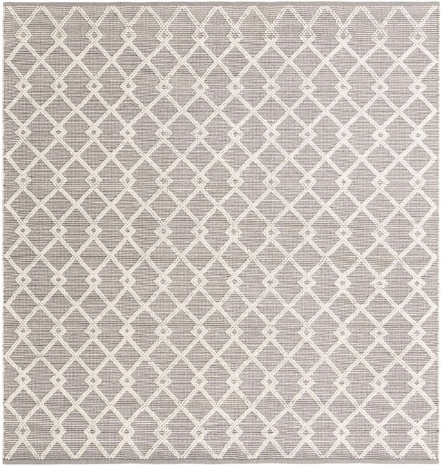 Gray Manor 10' x 10' Jill Zarin Dorset Square Area Rug Premium Wool & Cotton Blend All Natural Pile Carpet for Bedrooms, Offices, Living Rooms, Dorms for Sale at Rug Engine