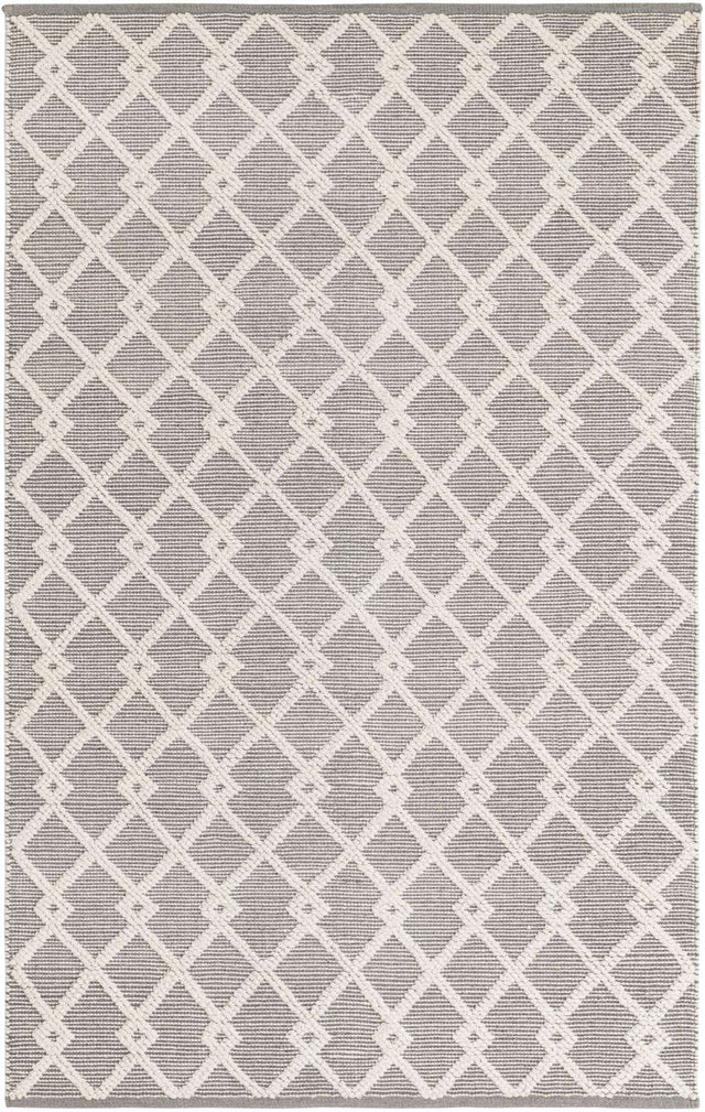 Gray Manor 5' 1 x 8' Jill Zarin Dorset Rectangle Area Rug Premium Wool & Cotton Blend All Natural Pile Carpet for Bedrooms, Offices, Living Rooms, Dorms for Sale at Rug Engine