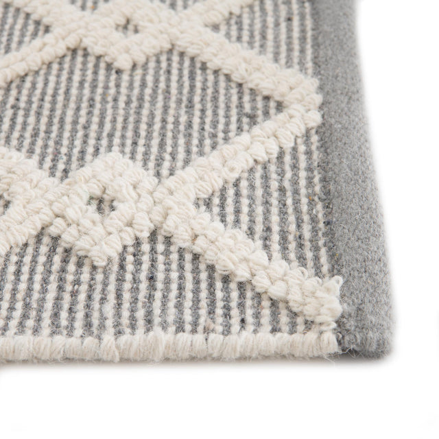 Gray Manor 2' x 6' 1 Jill Zarin Dorset Runner Area Rug Premium Wool & Cotton Blend All Natural Pile Carpet for Bedrooms, Offices, Living Rooms, Dorms for Sale at Rug Engine