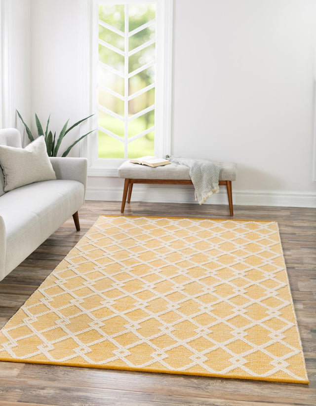 English Daisy 5' 1 x 8' Jill Zarin Dorset Rectangle Area Rug Premium Wool & Cotton Blend All Natural Pile Carpet for Bedrooms, Offices, Living Rooms, Dorms for Sale at Rug Engine