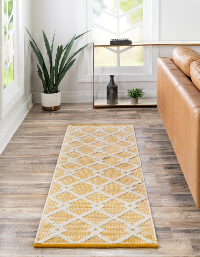English Daisy 2' x 6' 1 Jill Zarin Dorset Runner Area Rug Premium Wool & Cotton Blend All Natural Pile Carpet for Bedrooms, Offices, Living Rooms, Dorms for Sale at Rug Engine