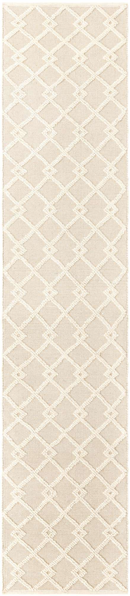 Vanilla Bean 2' 7 x 12' Jill Zarin Dorset Runner Area Rug Premium Wool & Cotton Blend All Natural Pile Carpet for Bedrooms, Offices, Living Rooms, Dorms for Sale at Rug Engine