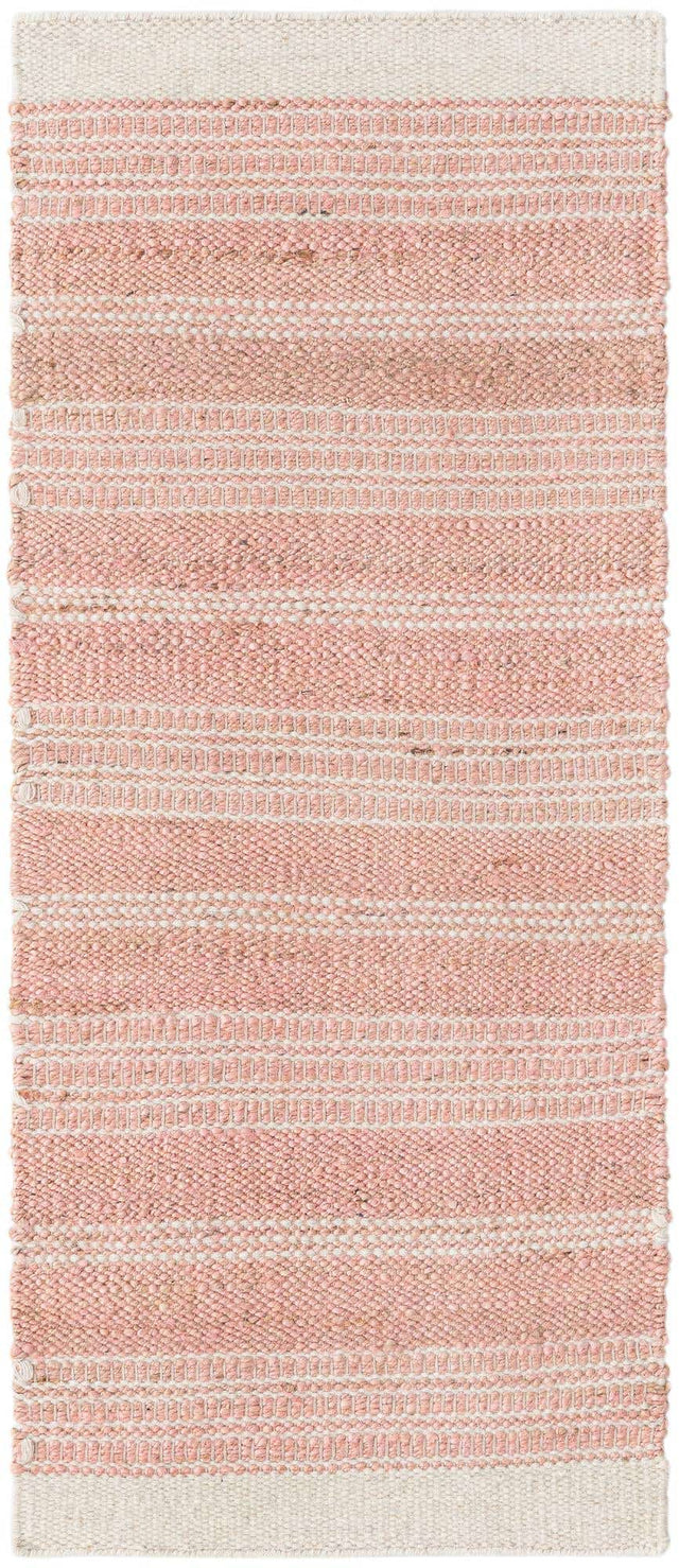 Blush Pink 2' x 5' 1 Lariat Runner Area Rug All Natural Jute & Wool With Cotton Backing Premium Carpet for Living Rooms, Dining, Office for Sale at Rug Engine