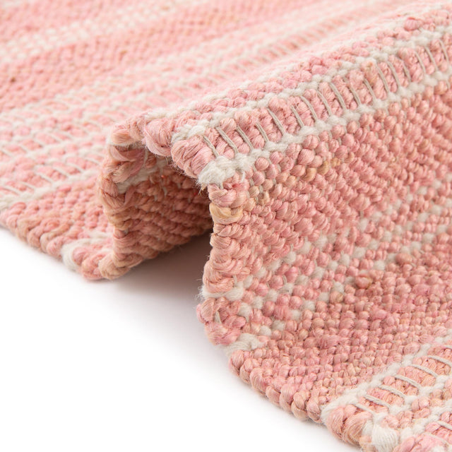Blush Pink 2' x 8' Lariat Runner Area Rug All Natural Jute & Wool With Cotton Backing Premium Carpet for Living Rooms, Dining, Office for Sale at Rug Engine