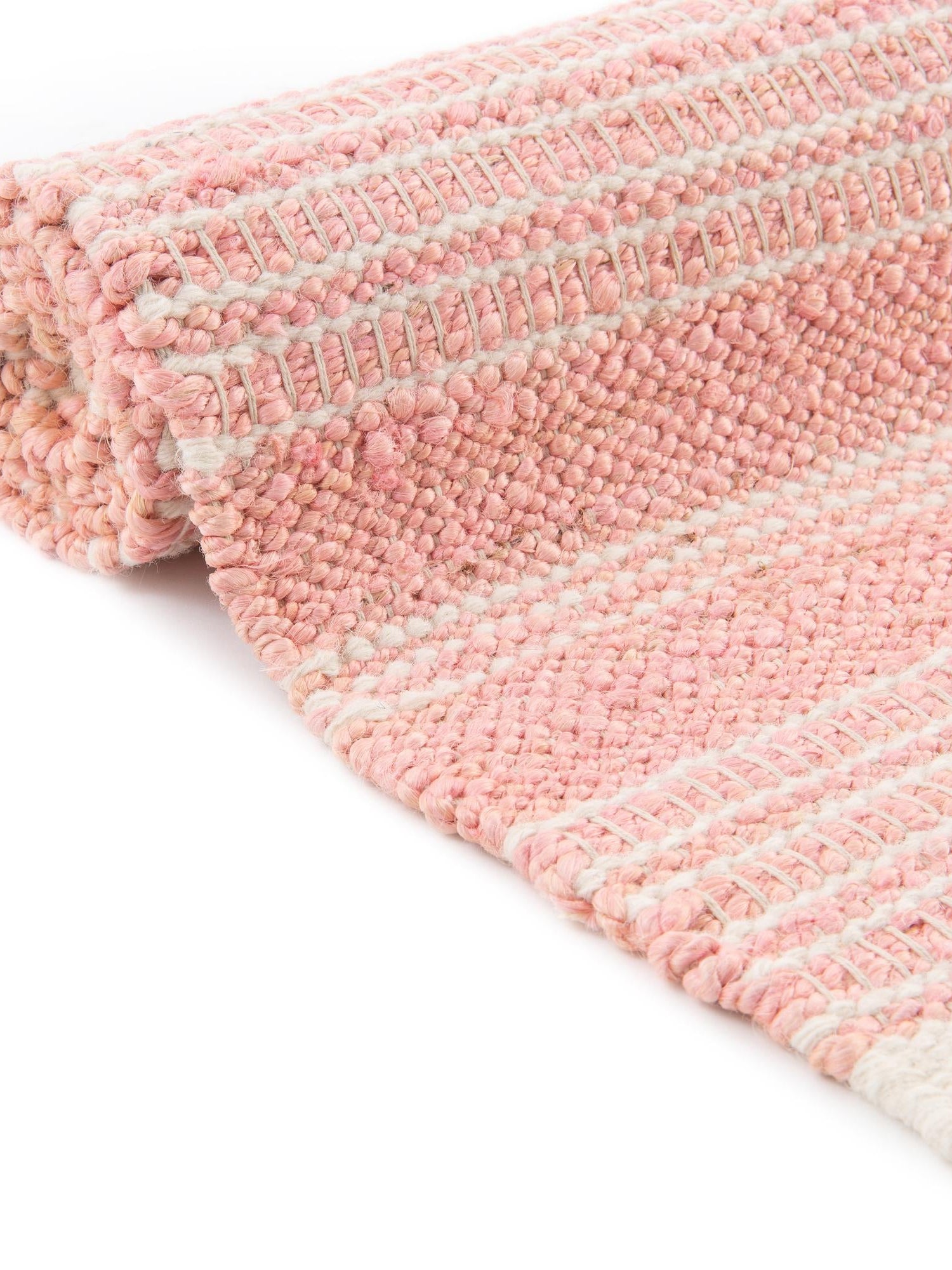 Blush Pink 2' x 8' Lariat Runner Area Rug All Natural Jute & Wool With Cotton Backing Premium Carpet for Living Rooms, Dining, Office for Sale at Rug Engine