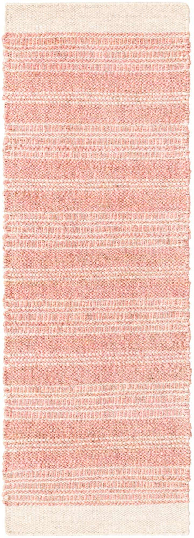 Blush Pink 2' x 6' 1 Lariat Runner Area Rug All Natural Jute & Wool With Cotton Backing Premium Carpet for Living Rooms, Dining, Office for Sale at Rug Engine