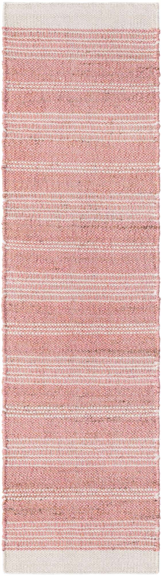 Blush Pink 2' x 8' Lariat Runner Area Rug All Natural Jute & Wool With Cotton Backing Premium Carpet for Living Rooms, Dining, Office for Sale at Rug Engine