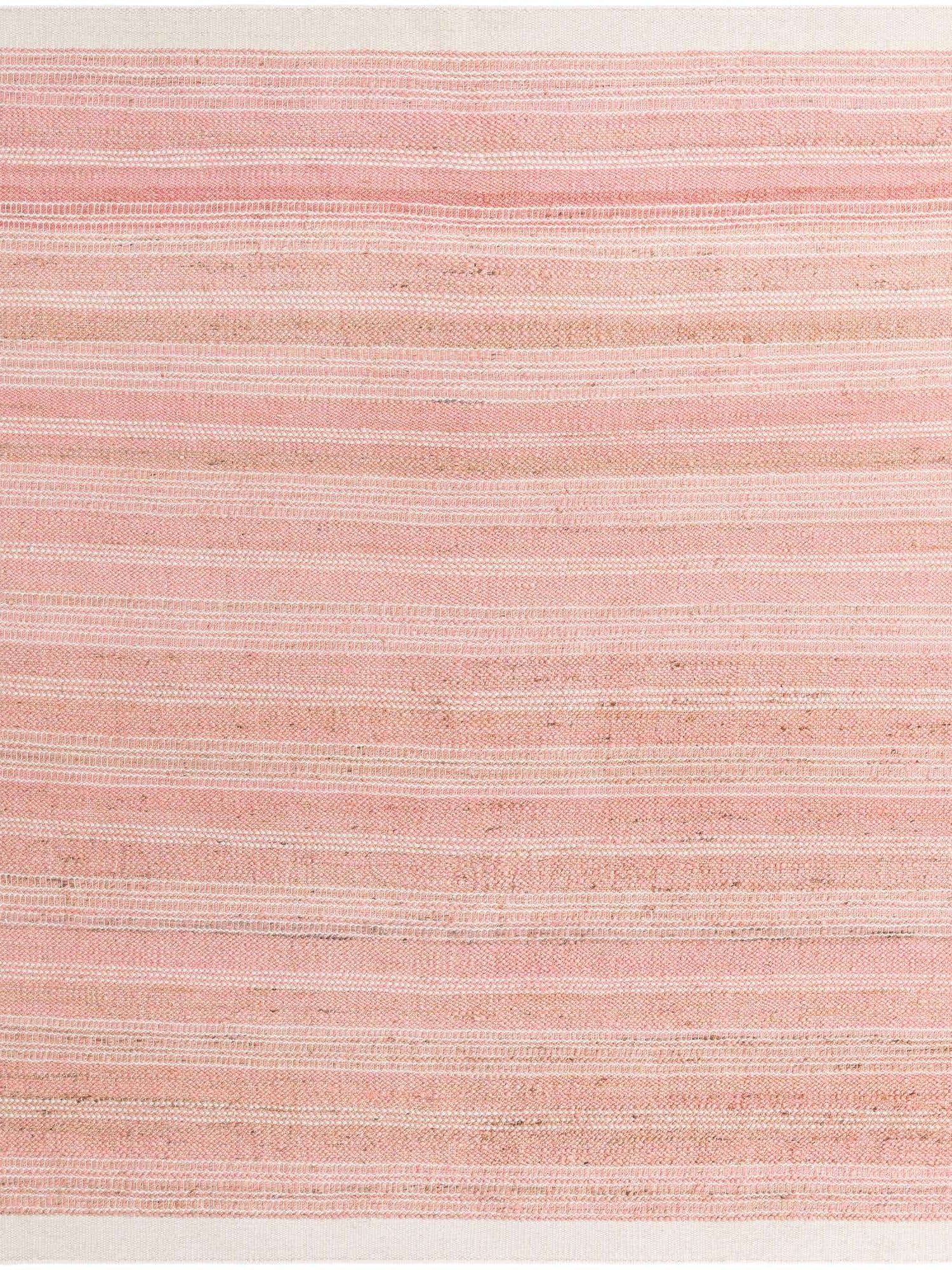 Blush Pink 7' 10 x 10' Lariat Rectangle Area Rug All Natural Jute & Wool With Cotton Backing Premium Carpet for Living Rooms, Dining, Office for Sale at Rug Engine