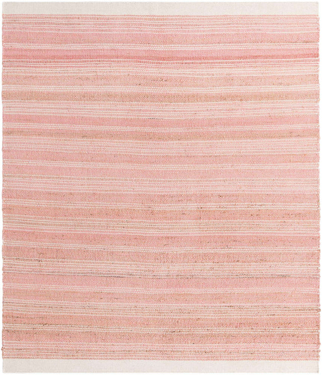 Blush Pink 7' 10 x 10' Lariat Rectangle Area Rug All Natural Jute & Wool With Cotton Backing Premium Carpet for Living Rooms, Dining, Office for Sale at Rug Engine