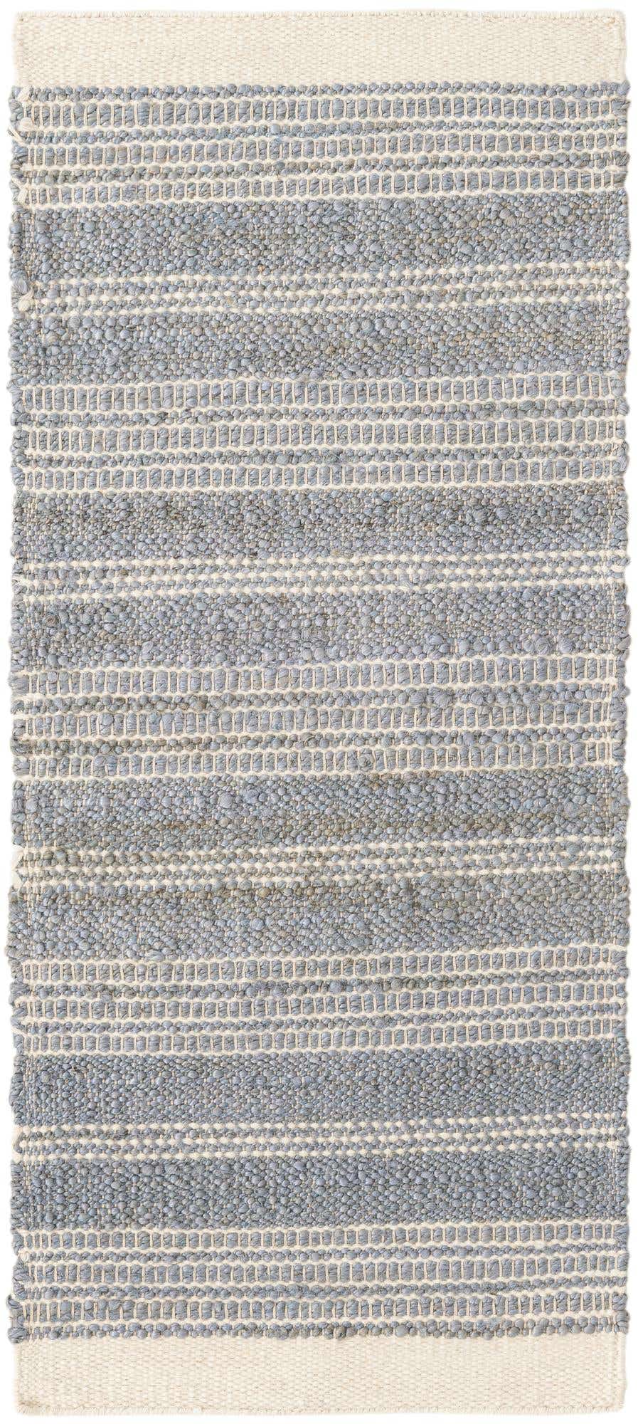 Gray 2' x 5' 1 Lariat Runner Area Rug All Natural Jute & Wool With Cotton Backing Premium Carpet for Living Rooms, Dining, Office for Sale at Rug Engine