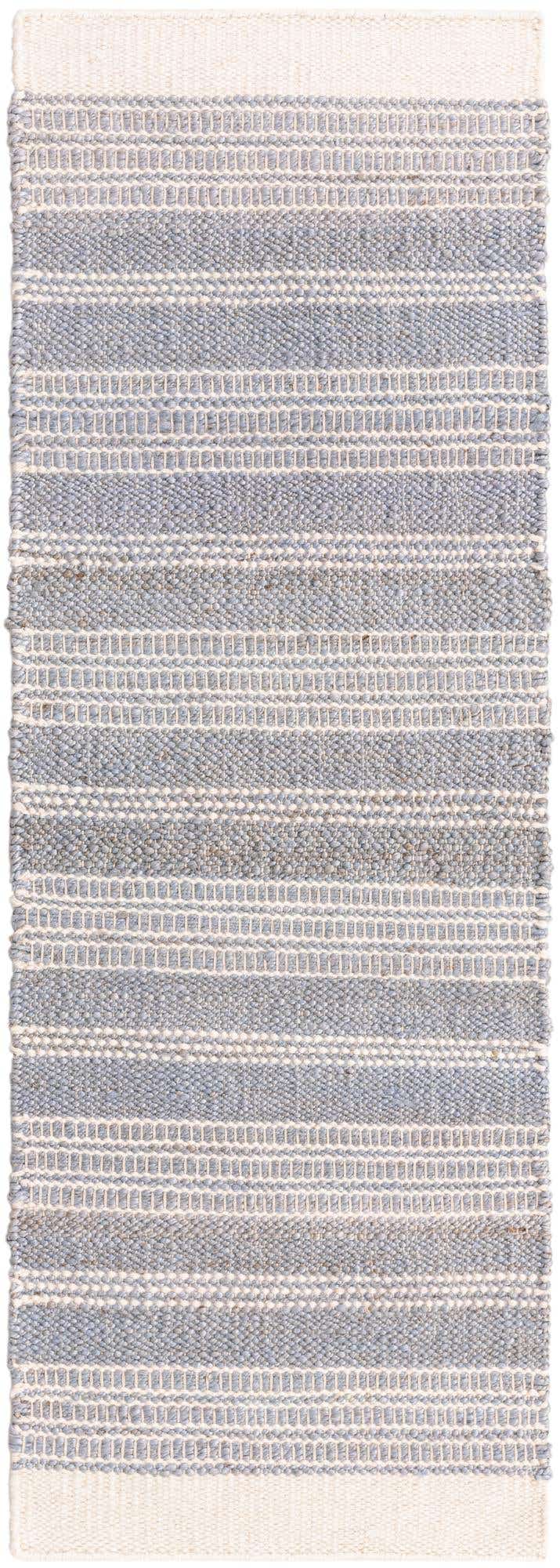 Gray 2' x 6' 1 Lariat Runner Area Rug All Natural Jute & Wool With Cotton Backing Premium Carpet for Living Rooms, Dining, Office for Sale at Rug Engine