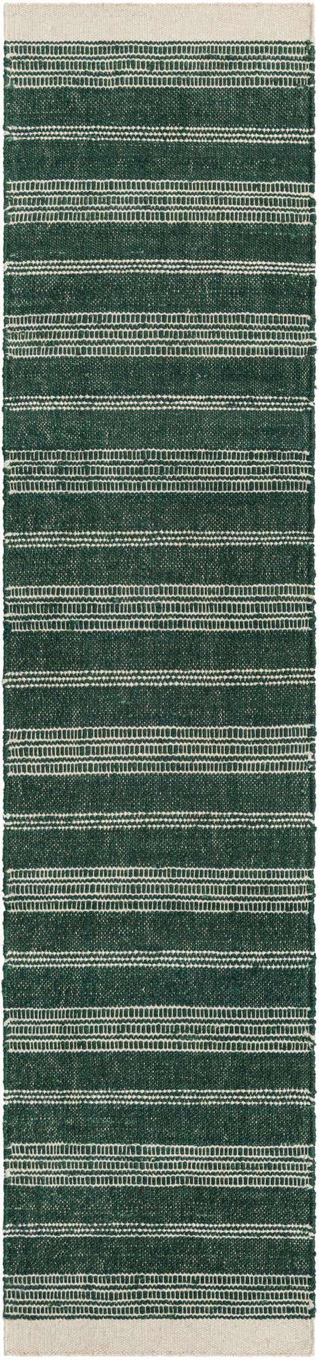Hunter Green 2' 7 x 12' Lariat Runner Area Rug All Natural Jute & Wool With Cotton Backing Premium Carpet for Living Rooms, Dining, Office for Sale at Rug Engine
