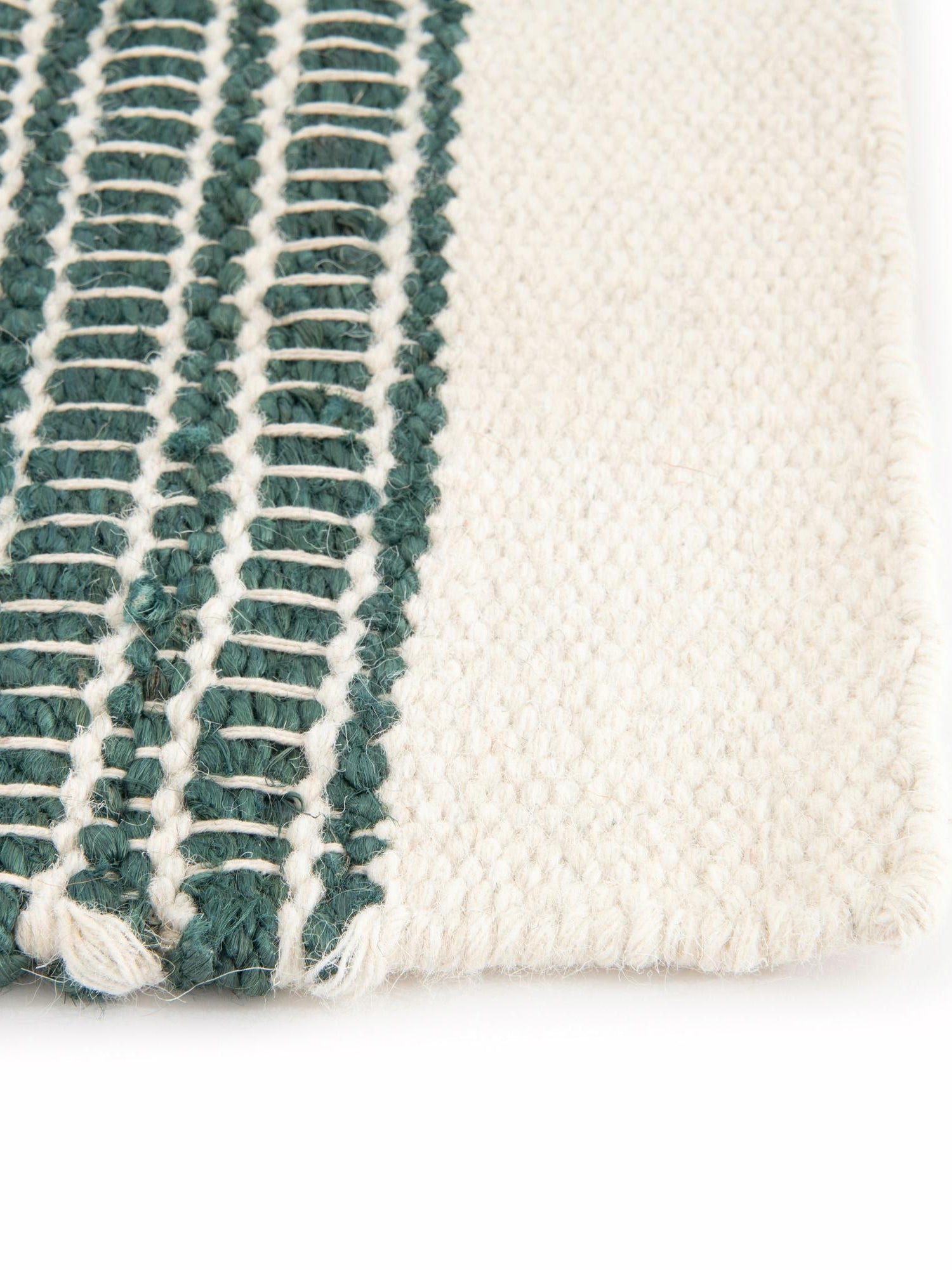 Hunter Green 5' 1 x 8' Lariat Rectangle Area Rug All Natural Jute & Wool With Cotton Backing Premium Carpet for Living Rooms, Dining, Office for Sale at Rug Engine