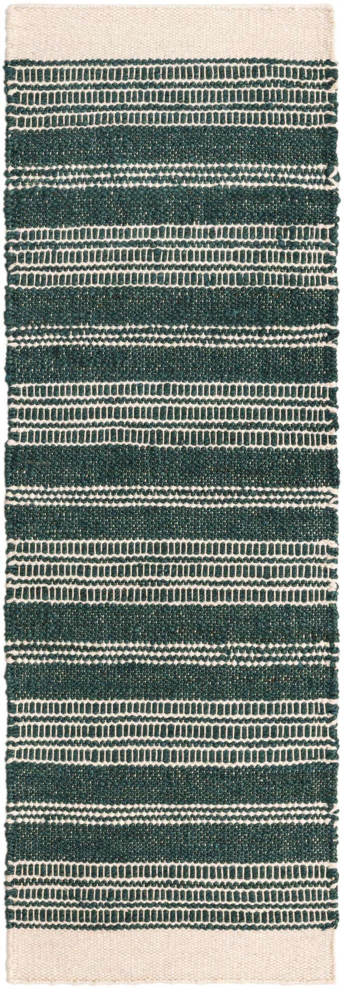 Hunter Green 2' x 6' 1 Lariat Runner Area Rug All Natural Jute & Wool With Cotton Backing Premium Carpet for Living Rooms, Dining, Office for Sale at Rug Engine