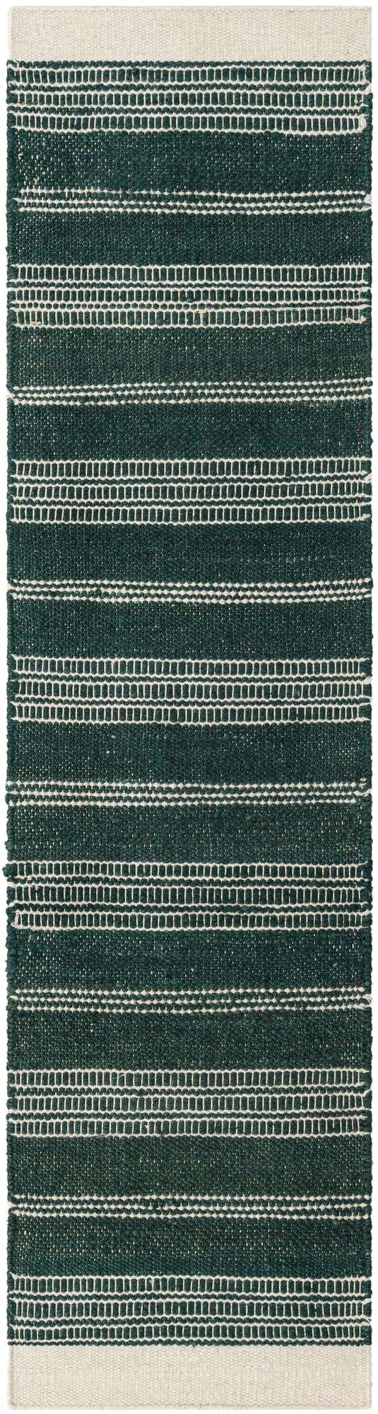 Hunter Green 2' x 8' Lariat Runner Area Rug All Natural Jute & Wool With Cotton Backing Premium Carpet for Living Rooms, Dining, Office for Sale at Rug Engine