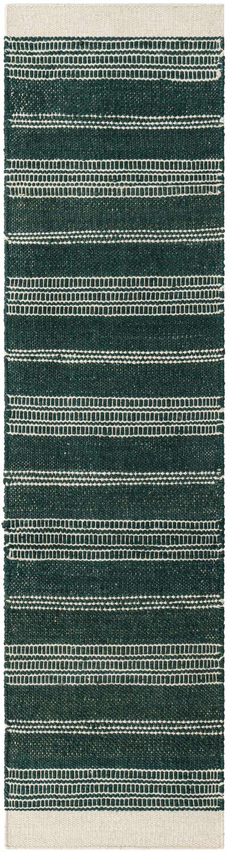 Hunter Green 2' x 8' Lariat Runner Area Rug All Natural Jute & Wool With Cotton Backing Premium Carpet for Living Rooms, Dining, Office for Sale at Rug Engine