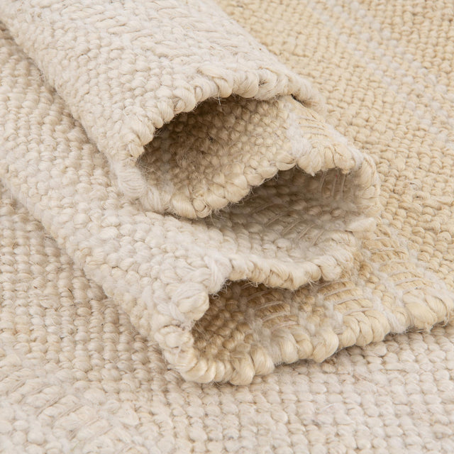 Ivory and White 10' x 10' Lariat Square Area Rug All Natural Jute & Wool With Cotton Backing Premium Carpet for Living Rooms, Dining, Office for Sale at Rug Engine