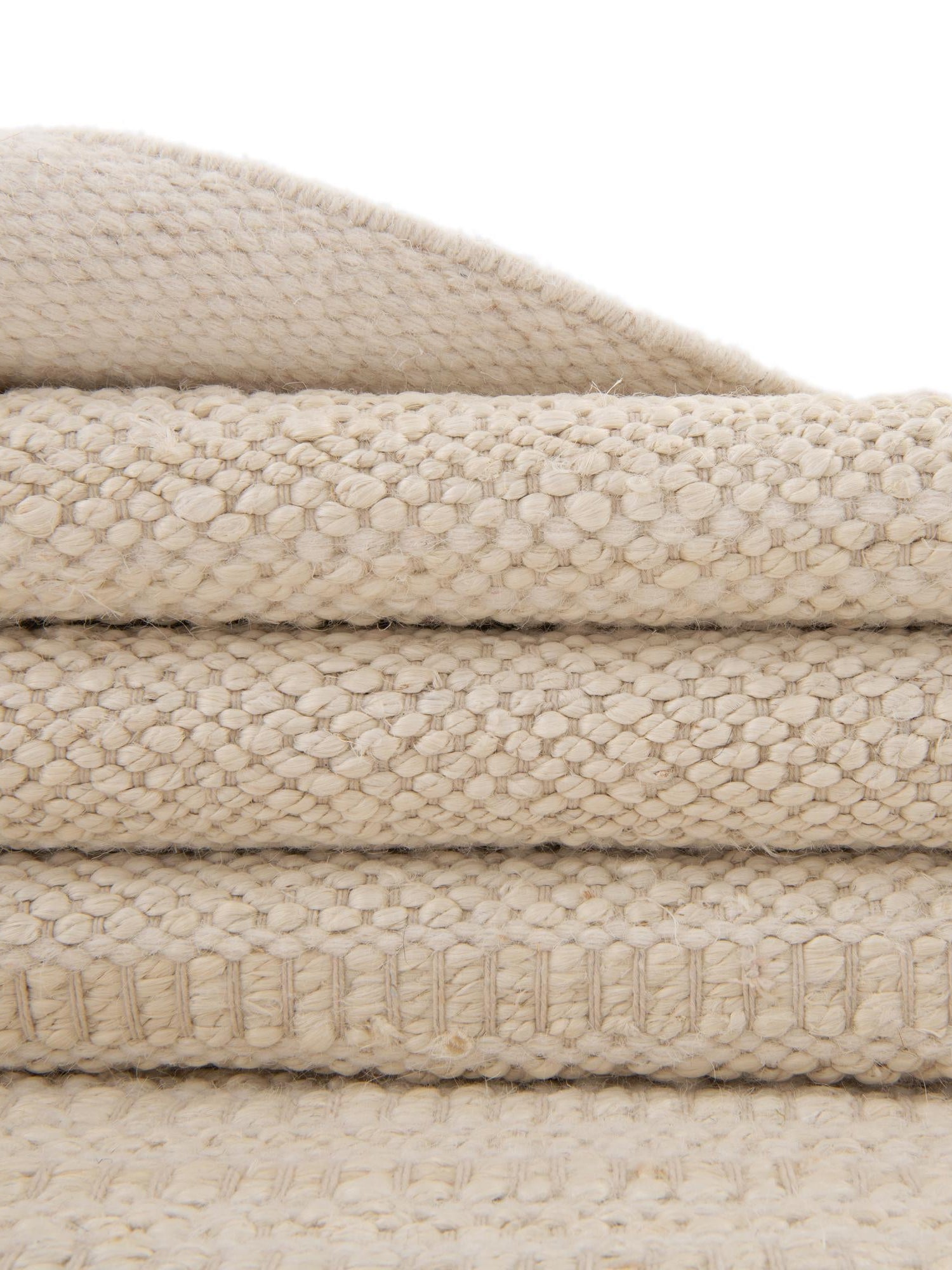 Ivory and White 10' x 10' Lariat Square Area Rug All Natural Jute & Wool With Cotton Backing Premium Carpet for Living Rooms, Dining, Office for Sale at Rug Engine