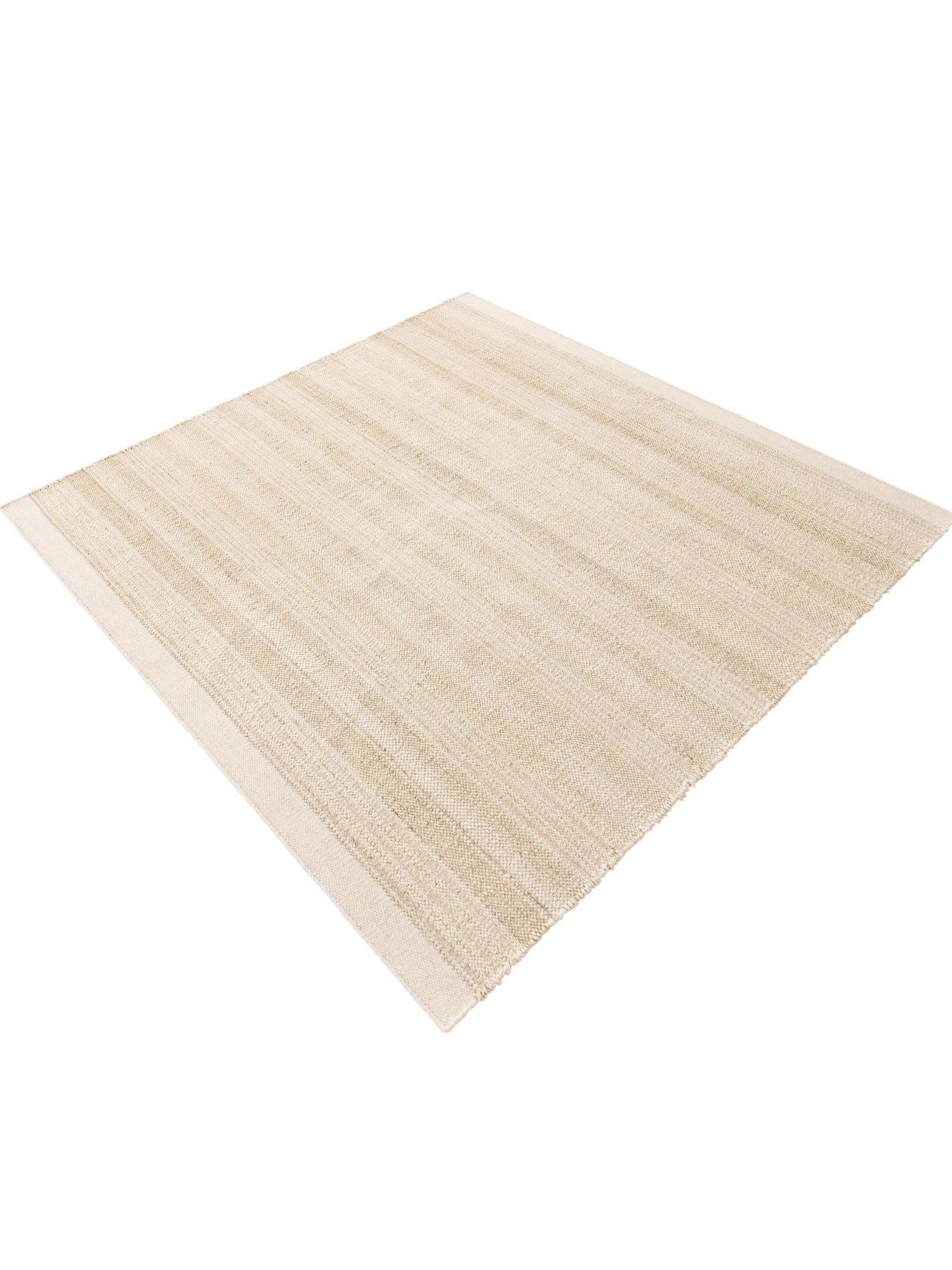Ivory and White 10' x 10' Lariat Square Area Rug All Natural Jute & Wool With Cotton Backing Premium Carpet for Living Rooms, Dining, Office for Sale at Rug Engine