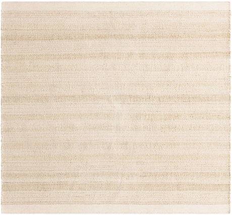 Ivory and White 10' x 10' Lariat Square Area Rug All Natural Jute & Wool With Cotton Backing Premium Carpet for Living Rooms, Dining, Office for Sale at Rug Engine
