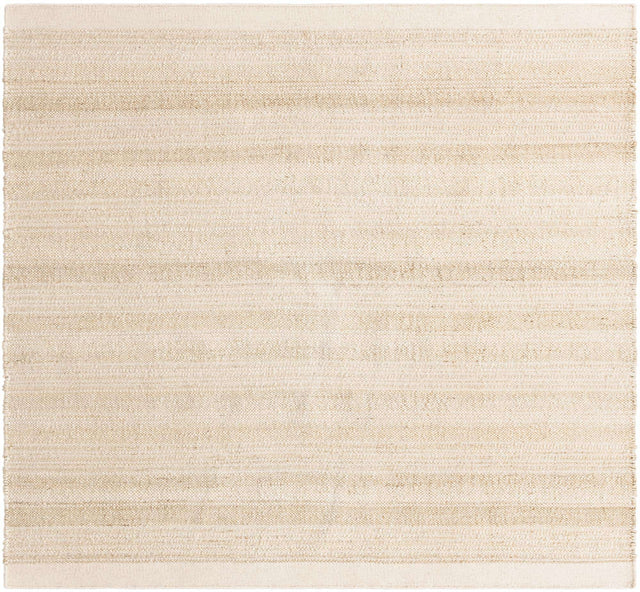 Ivory and White 10' x 10' Lariat Square Area Rug All Natural Jute & Wool With Cotton Backing Premium Carpet for Living Rooms, Dining, Office for Sale at Rug Engine