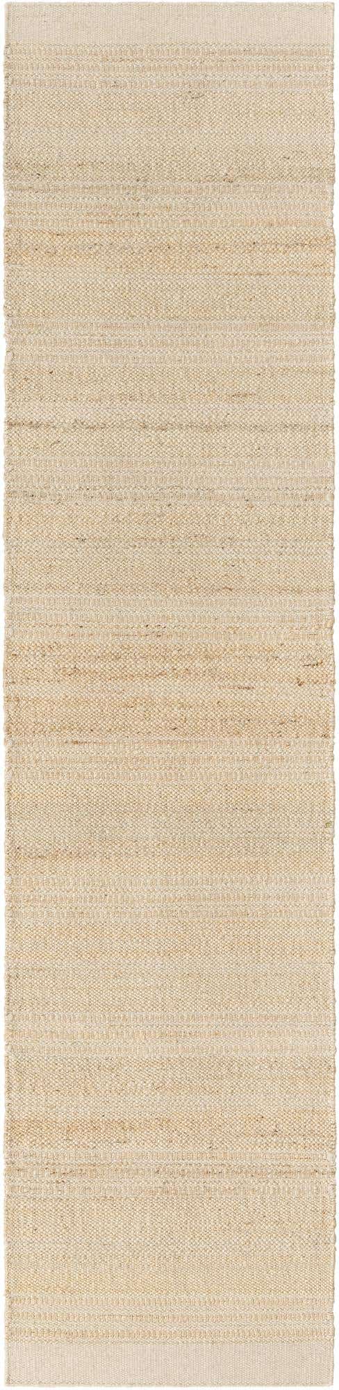 Ivory and White 2' 7 x 12' Lariat Runner Area Rug All Natural Jute & Wool With Cotton Backing Premium Carpet for Living Rooms, Dining, Office for Sale at Rug Engine