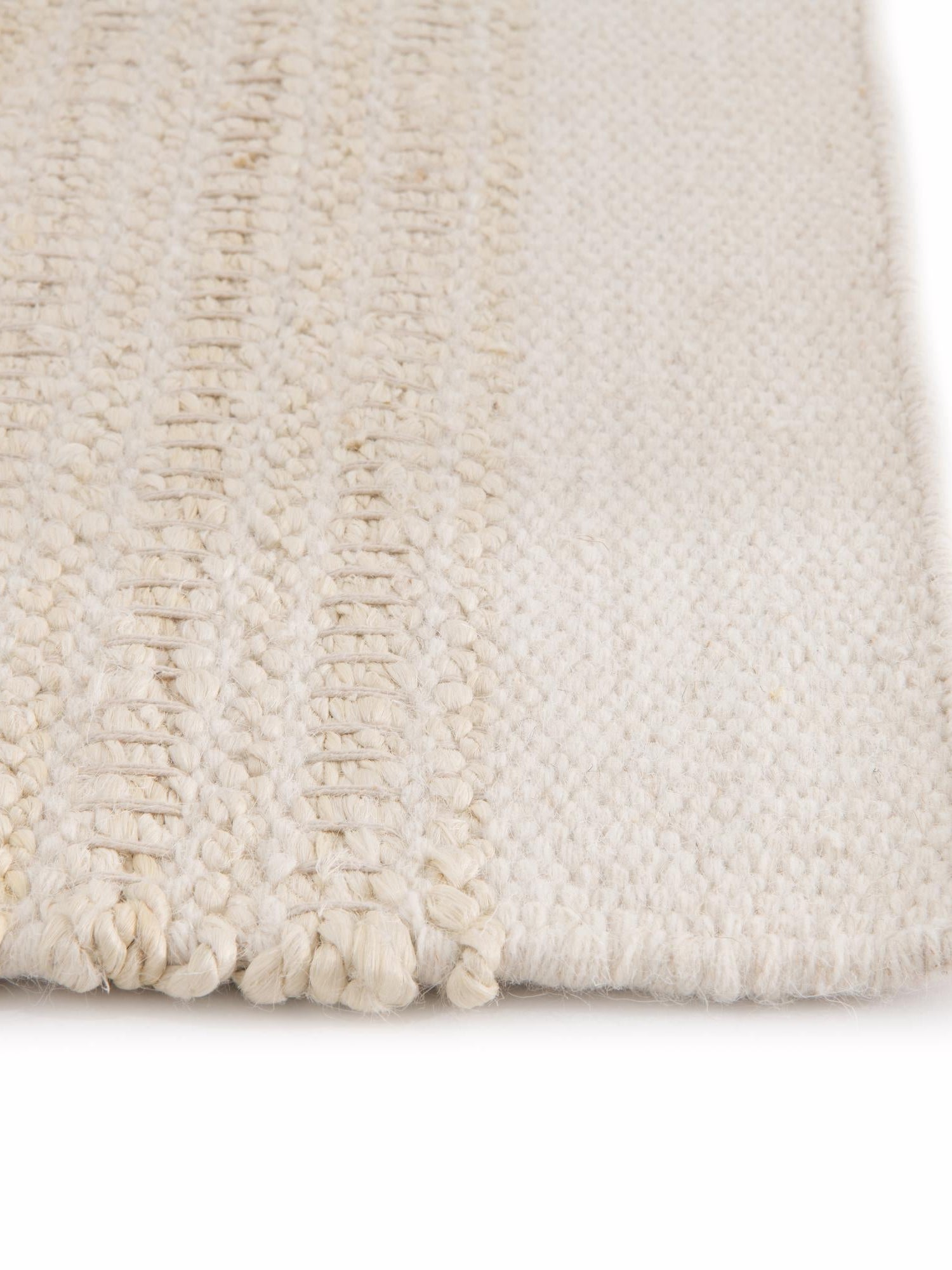 Ivory and White 5' 1 x 8' Lariat Rectangle Area Rug All Natural Jute & Wool With Cotton Backing Premium Carpet for Living Rooms, Dining, Office for Sale at Rug Engine