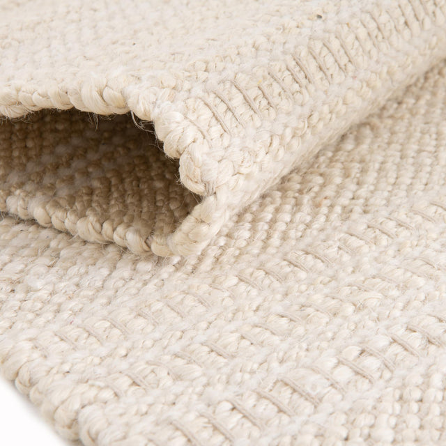 Ivory and White 2' x 8' Lariat Runner Area Rug All Natural Jute & Wool With Cotton Backing Premium Carpet for Living Rooms, Dining, Office for Sale at Rug Engine