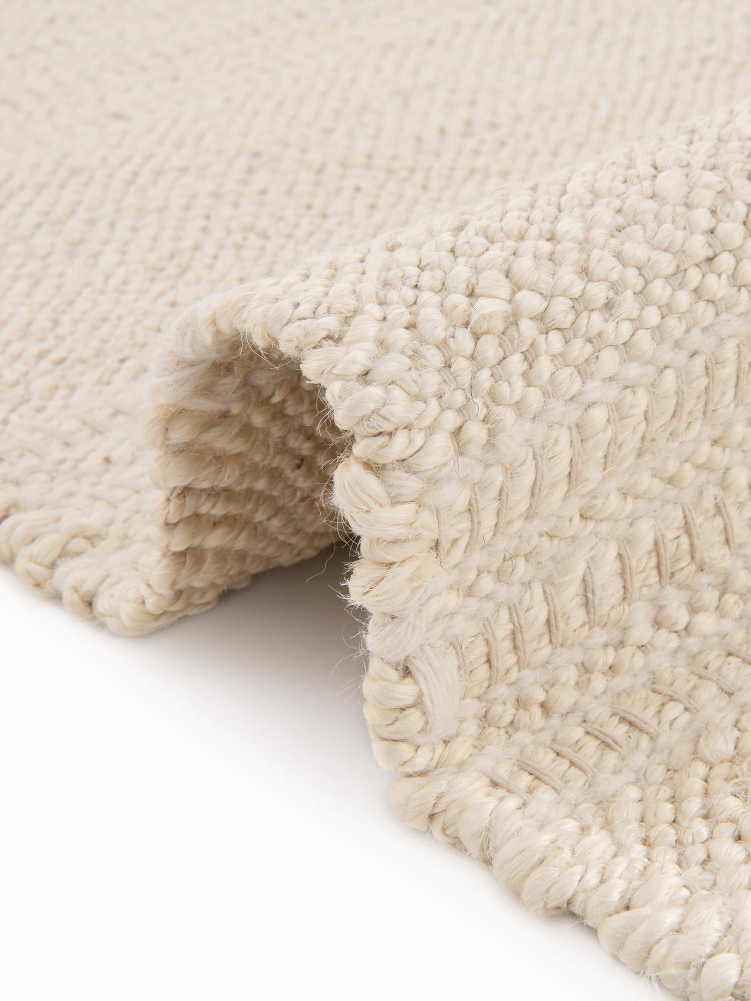 Ivory and White 2' 7 x 12' Lariat Runner Area Rug All Natural Jute & Wool With Cotton Backing Premium Carpet for Living Rooms, Dining, Office for Sale at Rug Engine