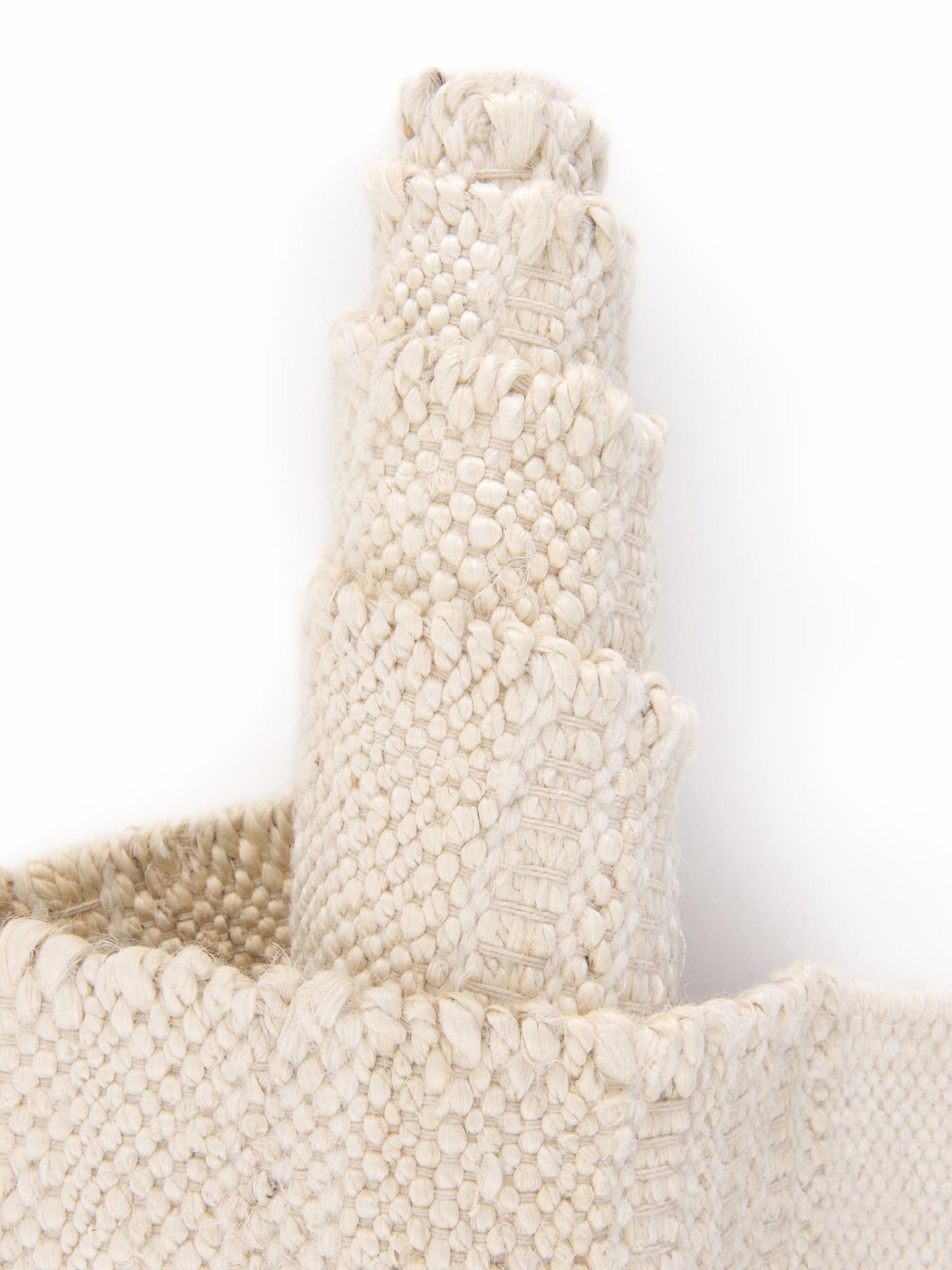 Ivory and White 2' 7 x 10' Lariat Runner Area Rug All Natural Jute & Wool With Cotton Backing Premium Carpet for Living Rooms, Dining, Office for Sale at Rug Engine