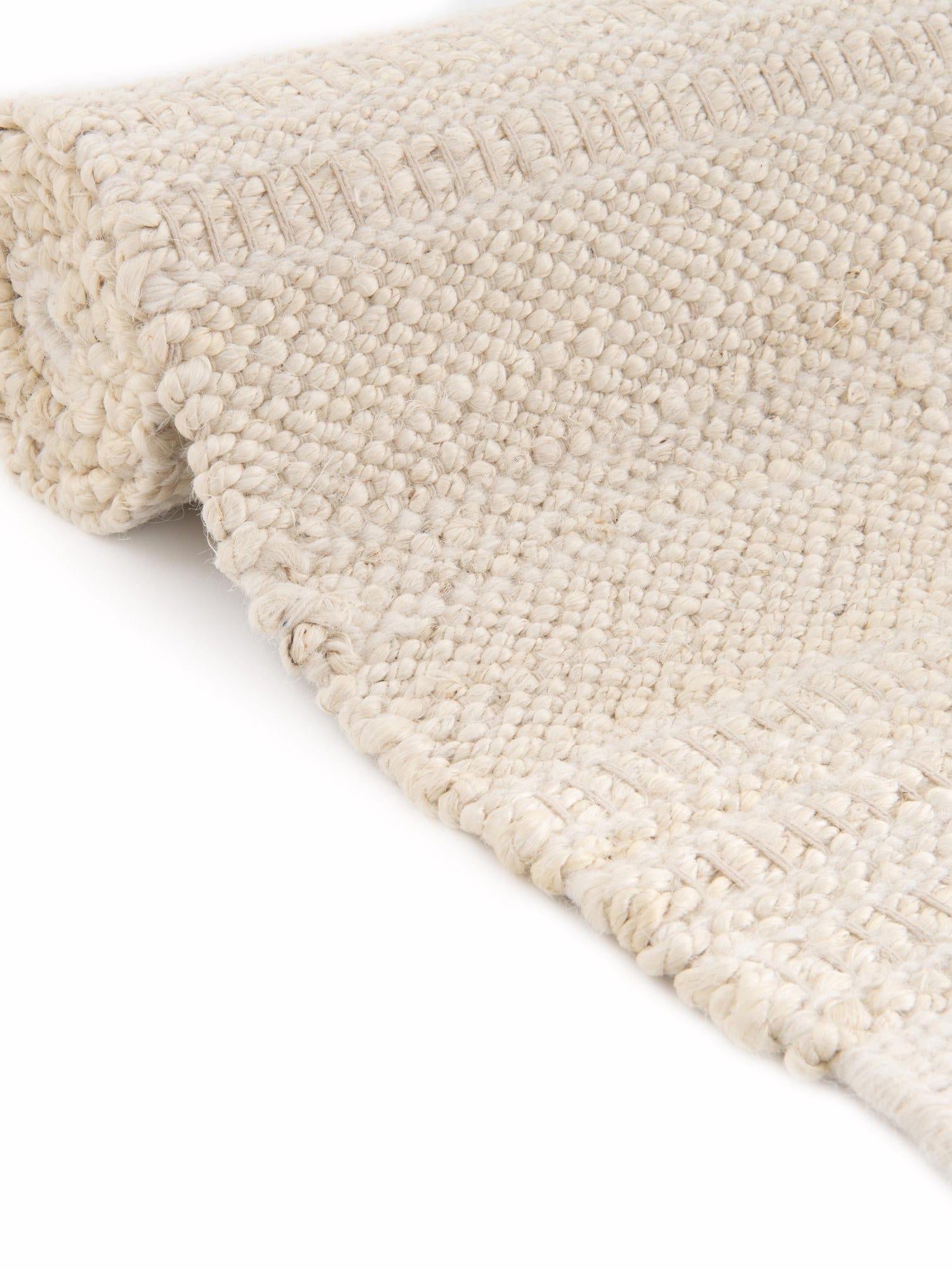 Ivory and White 2' 7 x 12' Lariat Runner Area Rug All Natural Jute & Wool With Cotton Backing Premium Carpet for Living Rooms, Dining, Office for Sale at Rug Engine