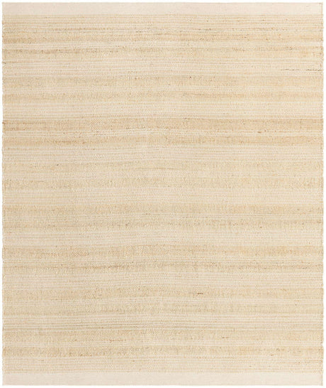Ivory and White 7' 10 x 10' Lariat Rectangle Area Rug All Natural Jute & Wool With Cotton Backing Premium Carpet for Living Rooms, Dining, Office for Sale at Rug Engine