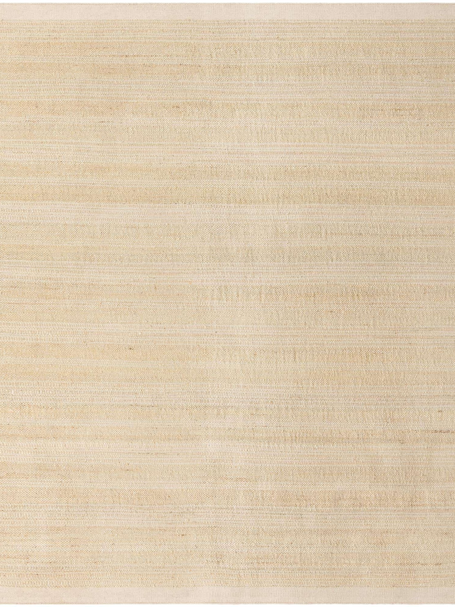 Ivory and White 9' x 12' Lariat Rectangle Area Rug All Natural Jute & Wool With Cotton Backing Premium Carpet for Living Rooms, Dining, Office for Sale at Rug Engine