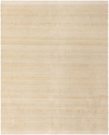 Ivory and White 9' x 12' Lariat Rectangle Area Rug All Natural Jute & Wool With Cotton Backing Premium Carpet for Living Rooms, Dining, Office for Sale at Rug Engine