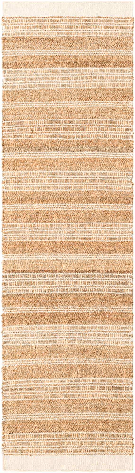 Natural 2' 7 x 10' Lariat Runner Area Rug All Natural Jute & Wool With Cotton Backing Premium Carpet for Living Rooms, Dining, Office for Sale at Rug Engine