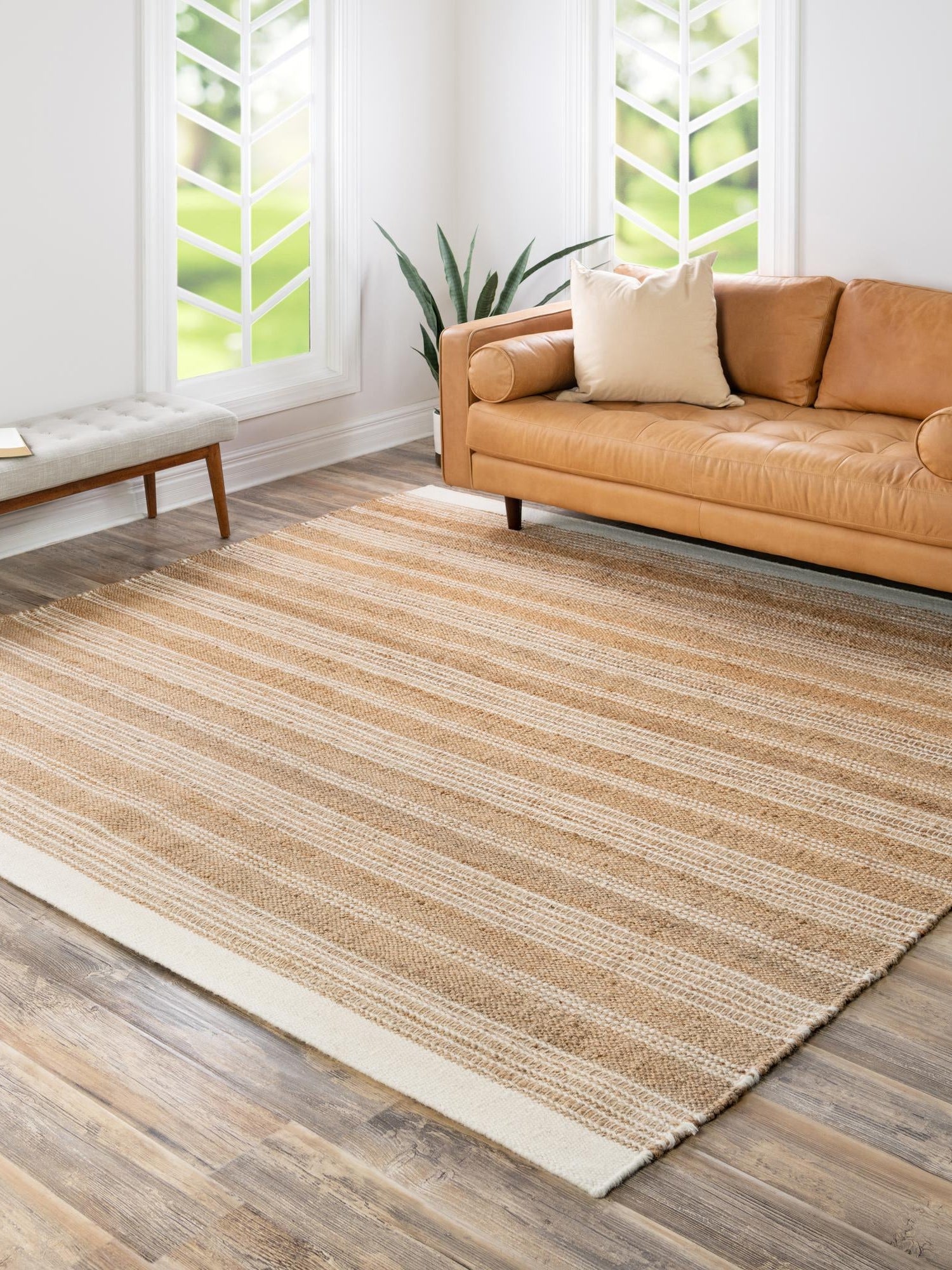 Natural 10' x 10' Lariat Square Area Rug All Natural Jute & Wool With Cotton Backing Premium Carpet for Living Rooms, Dining, Office for Sale at Rug Engine