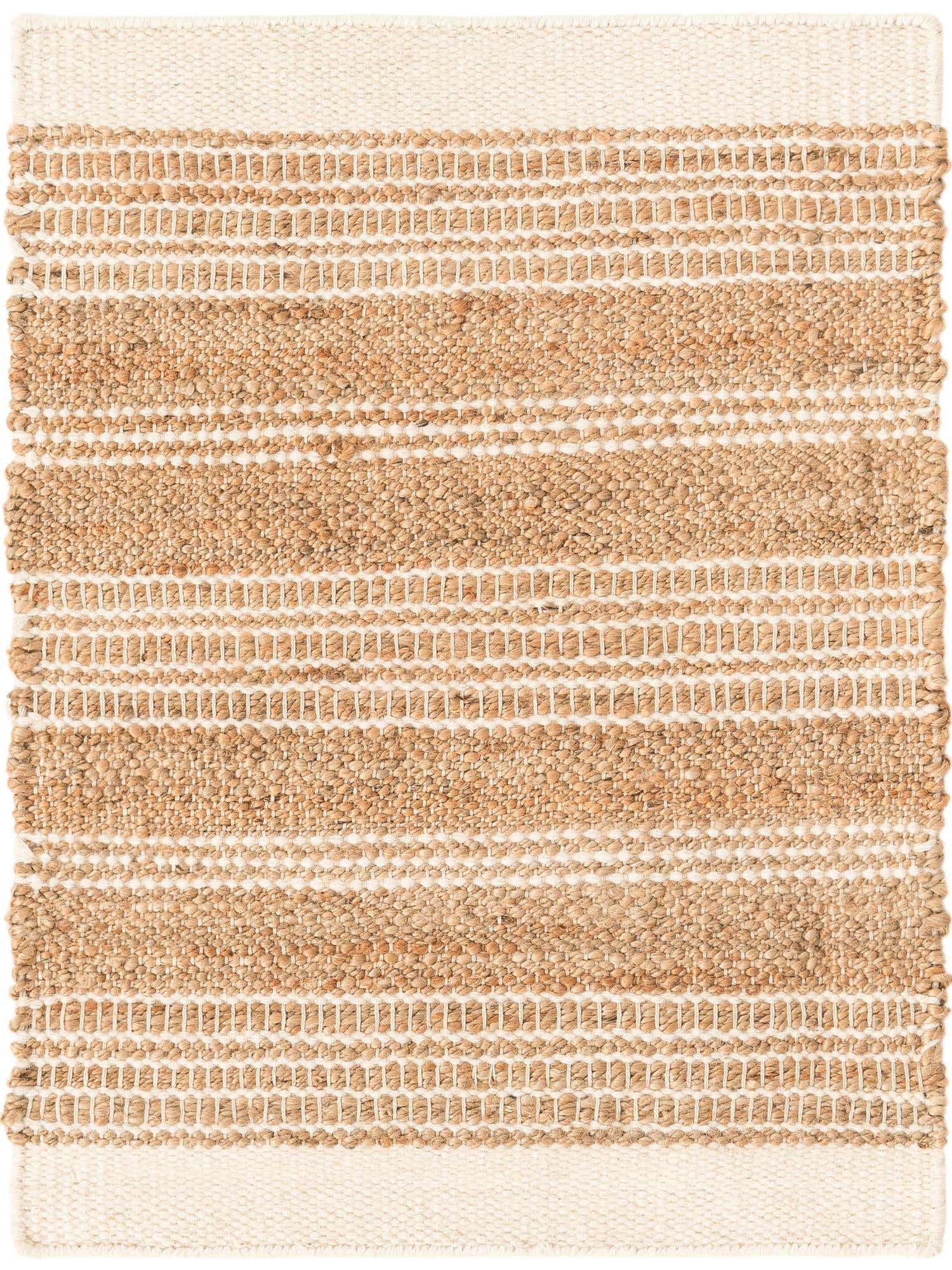 Natural 2' 2 x 3' 1 Lariat Rectangle Area Rug All Natural Jute & Wool With Cotton Backing Premium Carpet for Living Rooms, Dining, Office for Sale at Rug Engine