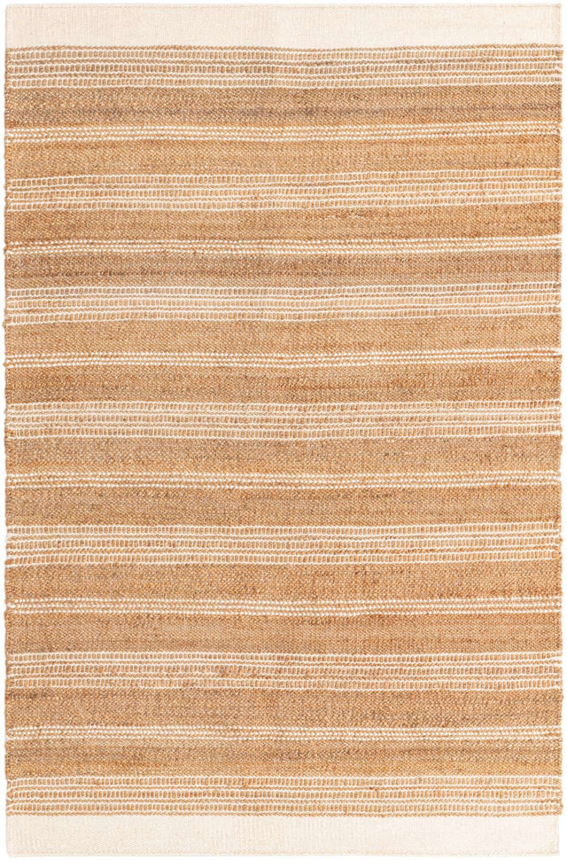 Natural 4' 1 x 6' 1 Lariat Rectangle Area Rug All Natural Jute & Wool With Cotton Backing Premium Carpet for Living Rooms, Dining, Office for Sale at Rug Engine