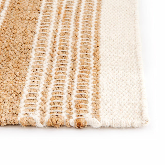 Natural 2' x 6' 1 Lariat Runner Area Rug All Natural Jute & Wool With Cotton Backing Premium Carpet for Living Rooms, Dining, Office for Sale at Rug Engine