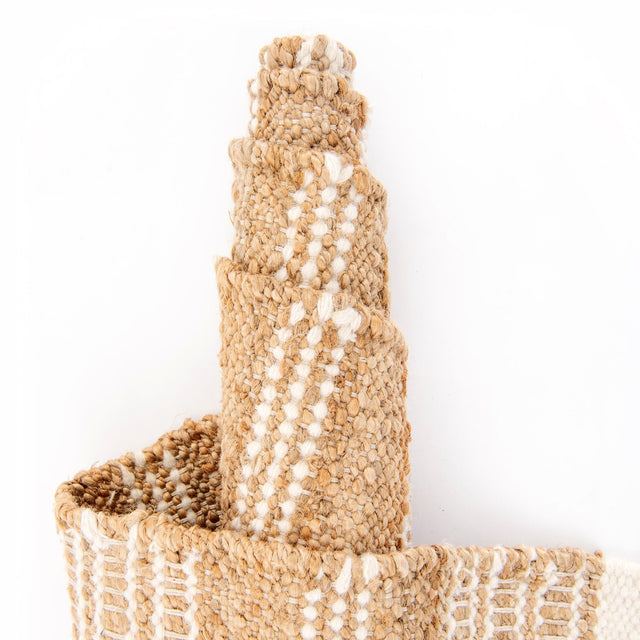 Natural 2' 7 x 12' Lariat Runner Area Rug All Natural Jute & Wool With Cotton Backing Premium Carpet for Living Rooms, Dining, Office for Sale at Rug Engine